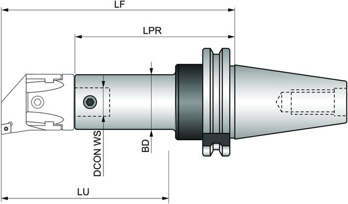 Werkzeugschaft DIN 69871 D.24mm ISO AS 350 042 160 R PRAMET