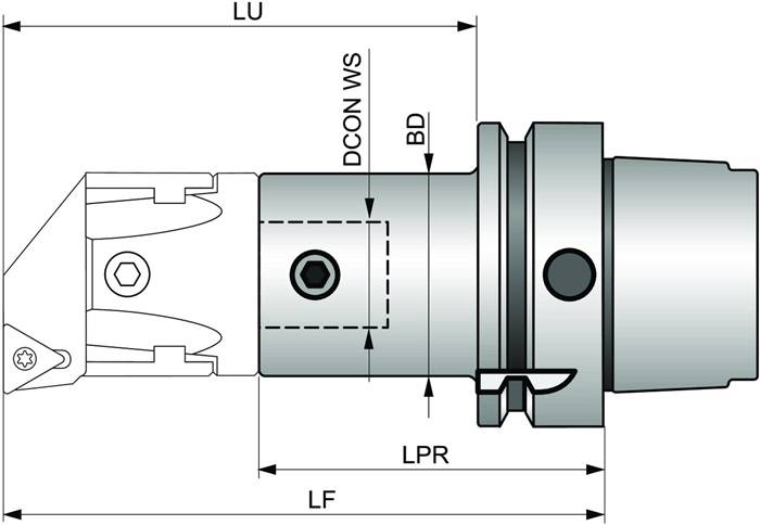 Werkzeugschaft ISO HSK 063A 042 090 D.24mm PRAMET