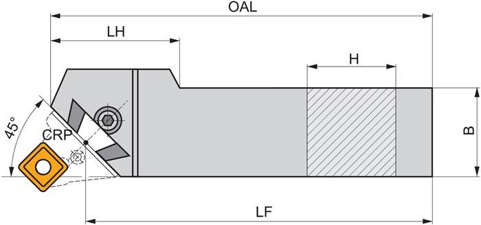 Drehwerkzeughalter ISO DKHL 5060 W Funkt.-Länge 450mm Linkslauf PRAMET