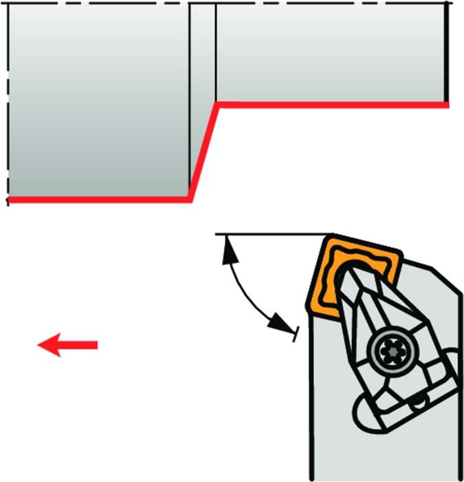 Drehwerkzeughalter ISO DSBNL 2525 M 12 Funkt.-Länge 150mm Linkslauf PRAMET