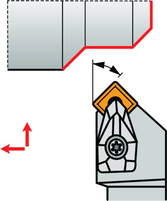 Drehwerkzeughalter ISO DSSNL 2525 M 12 Funkt.-Länge 150mm Linkslauf PRAMET
