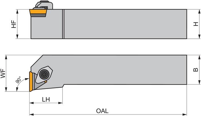 Drehwerkzeughalter ISO CTFPR 2525 M 16 Funkt.-Länge 150mm Rechtslauf PRAMET
