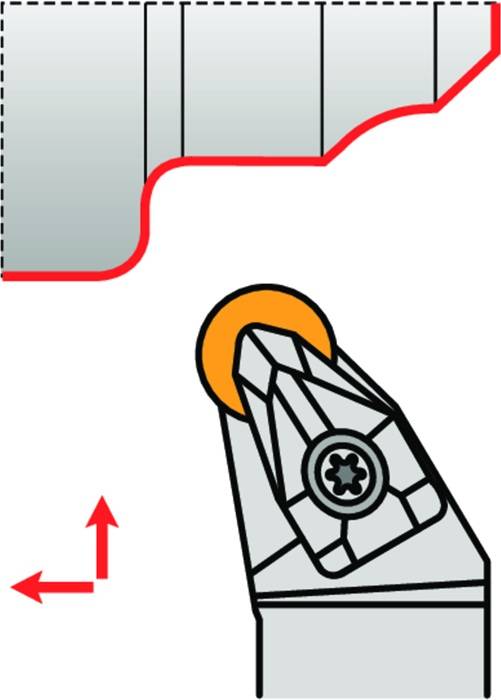 Drehwerkzeughalter ISO DRSNR 2525 M 12 Funkt.-Länge 150mm Rechtslauf PRAMET