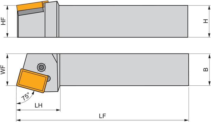 Drehwerkzeughalter ISO PLBNR 6060 V 40-A Funkt.-Länge 400mm Rechtslauf PRAMET