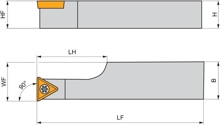 Drehwerkzeughalter ISO STFCR 2020 K 11-A Funkt.-Länge 125mm Rechtslauf PRAMET