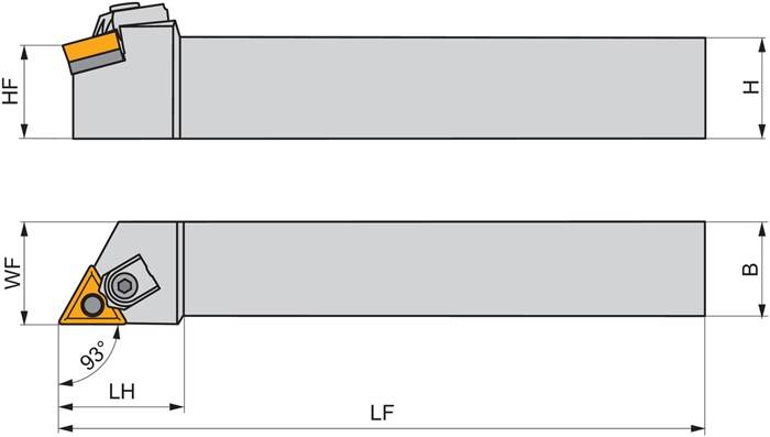 Drehwerkzeughalter ISO MTJNL 2020 K 16 Funkt.-Länge 125mm Linkslauf PRAMET