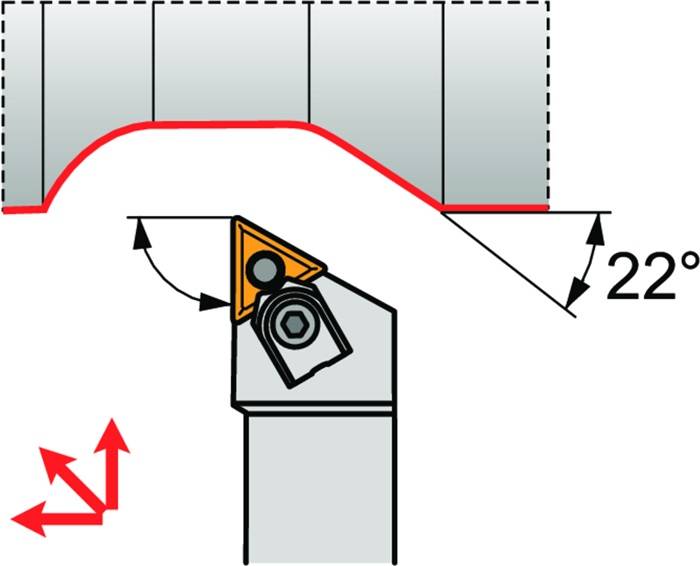 Drehwerkzeughalter ISO MTJNL 2020 K 16 Funkt.-Länge 125mm Linkslauf PRAMET