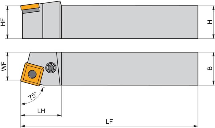 Drehwerkzeughalter ISO PSBNR 5050 T 2512 Funkt.-Länge 300mm Rechtslauf PRAMET