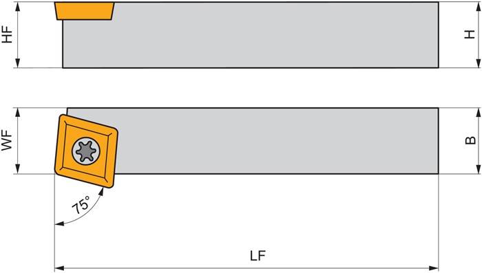 Drehwerkzeughalter ISO SCBCL 1616 H 09 Funkt.-Länge 100mm Linkslauf PRAMET