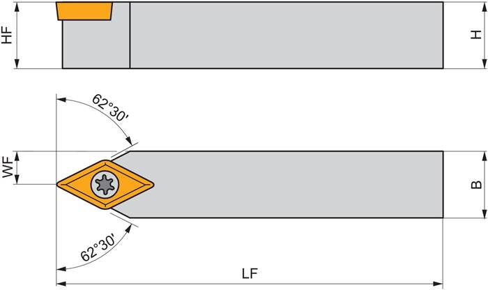 Drehwerkzeughalter ISO SDNCN 1616 H 11 Funkt.-Länge 100mm Neutral PRAMET