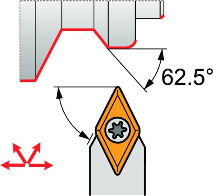 Drehwerkzeughalter ISO SDNCN 2525 M 11-M-A Funkt.-Länge 150mm Neutral PRAMET