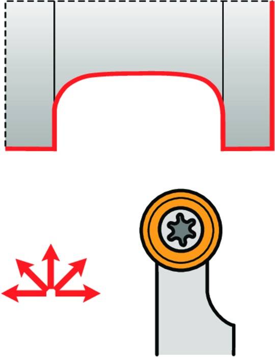 Drehwerkzeughalter ISO SRDCL 2020 K 08-A Funkt.-Länge 125mm Linkslauf PRAMET