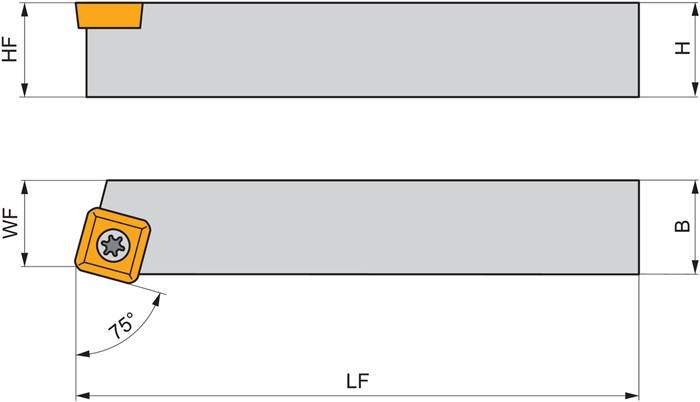 Drehwerkzeughalter ISO SSBCL 1616 H 09 Funkt.-Länge 100mm Linkslauf PRAMET