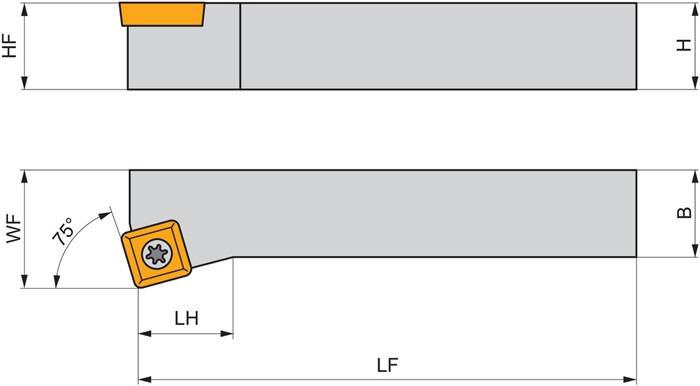 Drehwerkzeughalter ISO SSKCR 1616 H 09 Funkt.-Länge 100mm Rechtslauf PRAMET
