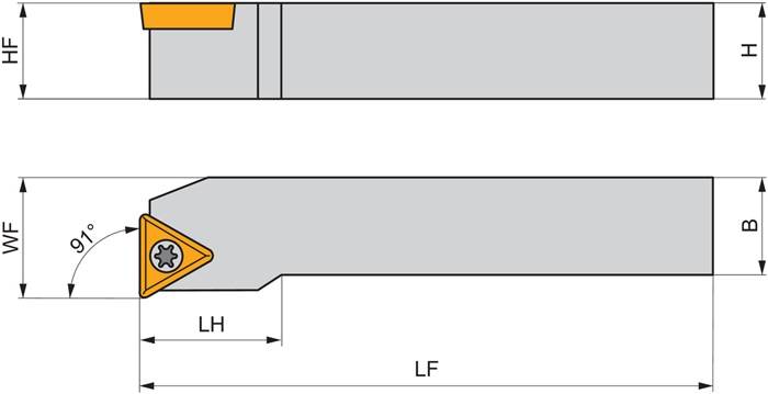 Drehwerkzeughalter ISO STFCR 2525 M 16-M-A Funkt.-Länge 150mm Rechtslauf PRAMET