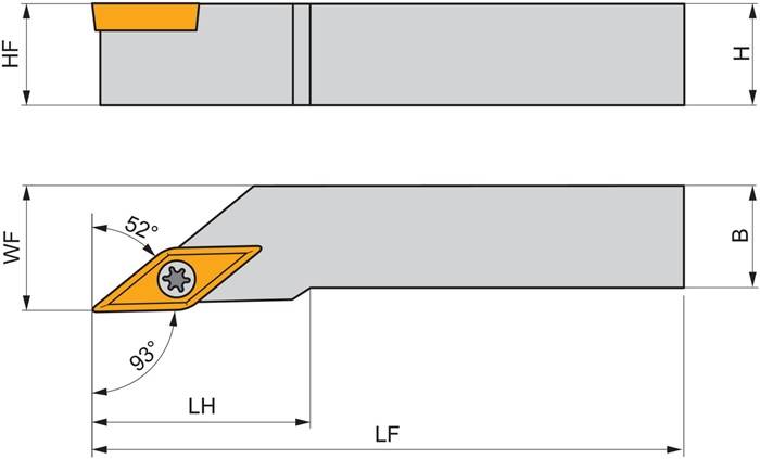 Drehwerkzeughalter ISO SVJCL 2020 K 13 Funkt.-Länge 125mm Linkslauf PRAMET