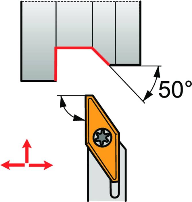 Drehwerkzeughalter ISO SVJCL 1212 L 13-DC Funkt.-Länge 140mm Linkslauf PRAMET