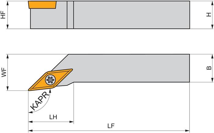 Drehwerkzeughalter ISO SVXBL 1212 F 11 Funkt.-Länge 80mm Linkslauf PRAMET