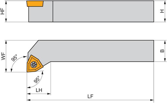 Drehwerkzeughalter ISO SWLCR 2525 M 08 Funkt.-Länge 150mm Rechtslauf PRAMET