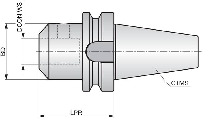 Weldon-Schaftfräserhalter ISO BT.40ADB-W.20.063 D.20mm PRAMET
