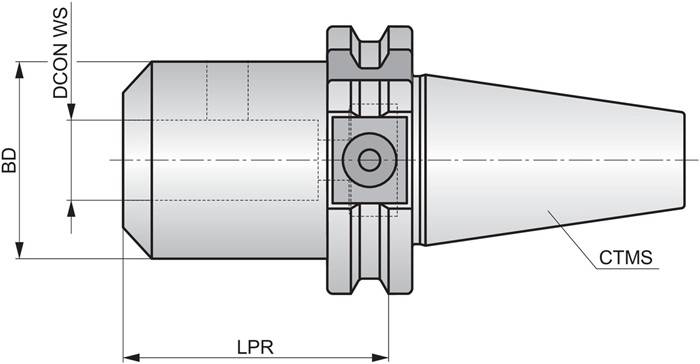 Weldon-Schaftfräserhalter DIN 69871 D.25mm ISO 69871.50ADB-W.25.080 PRAMET