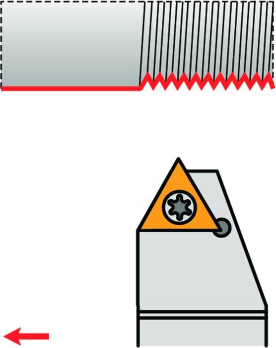 Gewindedrehhalter ISO SEL-S 2525 M 22-A Funktions-L. 150mm Linkslauf PRAMET