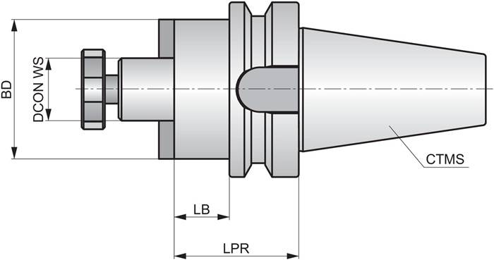 Messerkopfaufnahme ISO BBT.40ADB-FMH1.22.040 D.22mm m. Plananlage PRAMET