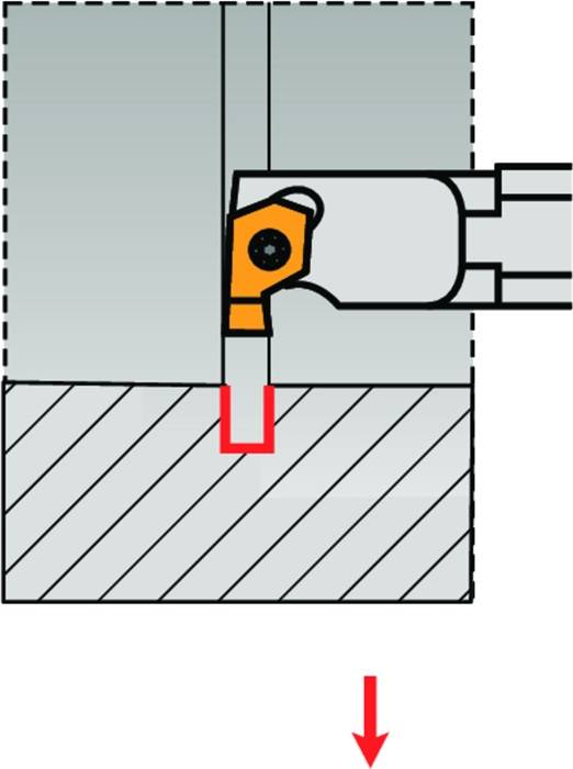 Einstechbohrstange ISO P61.SGL-0012M-06/1 D.12mm Linkslauf PRAMET