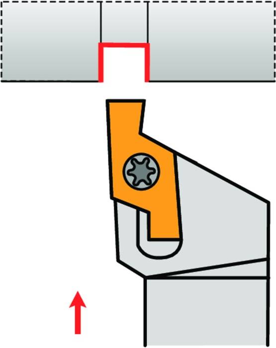 Außen-Stechwerkzeug ISO P61.SFL-1616H-06 mit X61 WSP Linkslauf PRAMET