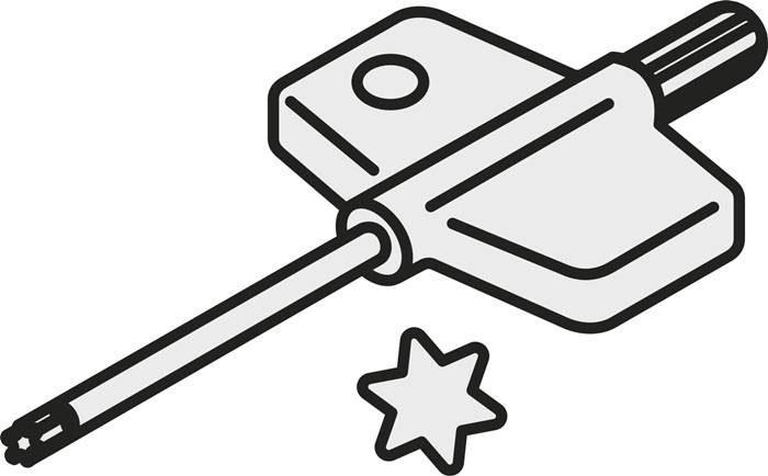 Torx-Schlüssel ISO FLAG T07P Bruttogewicht 4g PRAMET