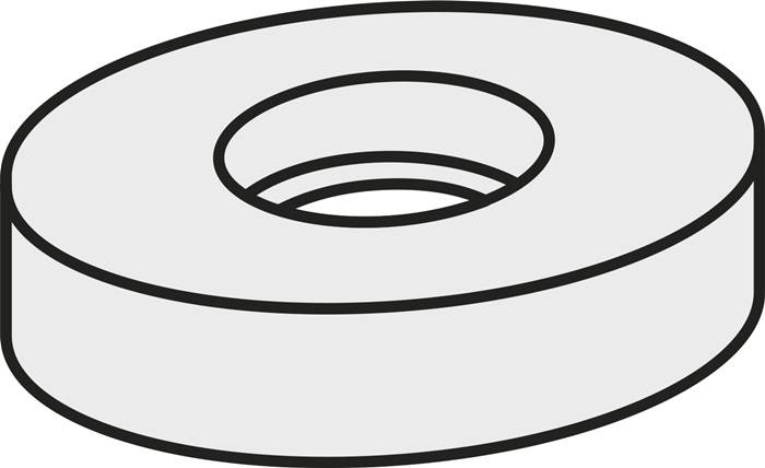 Wendeplatten-Unterlegscheibe ISO RCU 320600:GJ11 Brutto-G.47,84g Farbe Silber