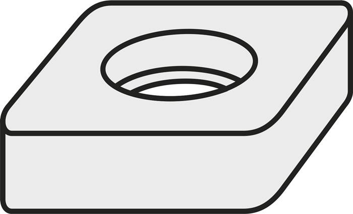 Wendeplatten-Unterlegscheibe ISO SSN 120304:GJ11 Bruttogewicht 4,1g Farbe Silber