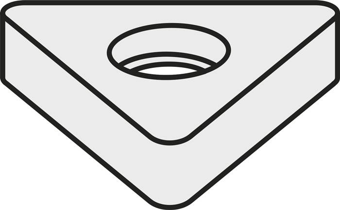 Wendeplatten-Unterlegscheibe ISO TNU 330412:GJ11 Brutto-G.27,94g Farbe Silber