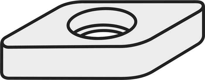 Wendeplatten-Unterlegscheibe ISO KNN 190412L:GJ11 Brutto-G.12,46g Farbe Silber