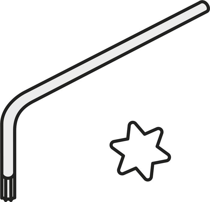 Torx-Winkelschlüssel ISO LK T20P Bruttogewicht 7,2g PRAMET