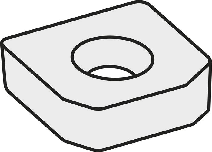 Wendeplatten-Unterlegscheibe ISO LNK 220616:GJ11 Bruttogewicht 26g Farbe Silber