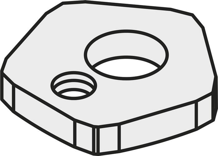 Wendeplatten-Unterlegscheibe ISO SPN 120303:GJ11 Brutto-G.5,26g Farbe Silber