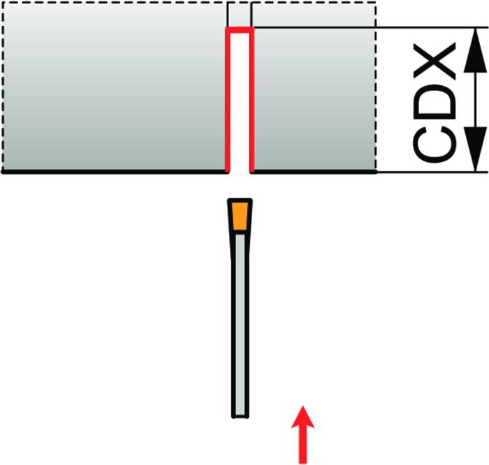 Modulares Stechschwert ISO XLCFR 160115-1.60 Einstechtiefe 15mm Rechtslauf