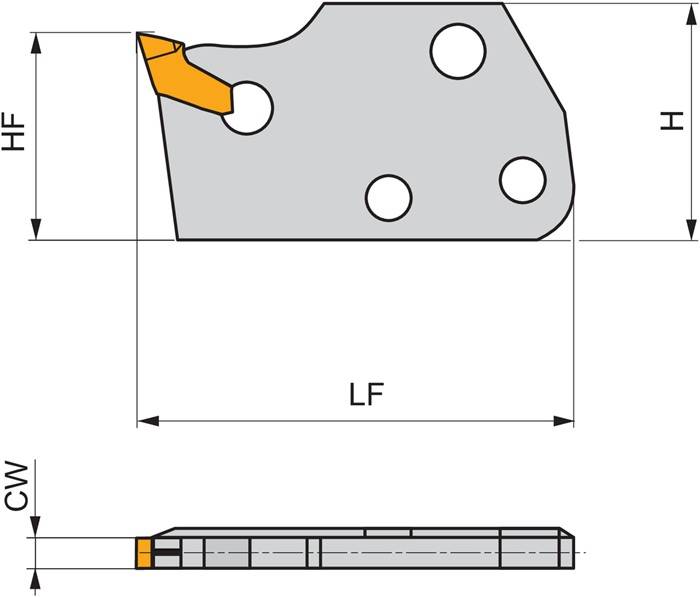 Modulares Stechschwert ISO XLXFL 250220-3.00-150 Einstechtiefe 20mm Linkslauf
