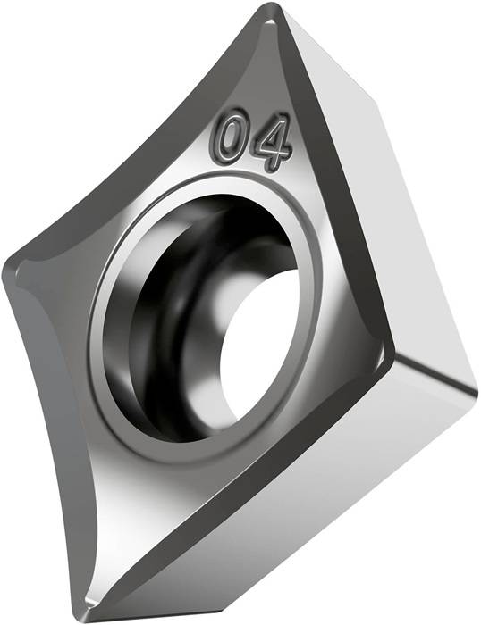 Drehwendeschneidplatte ISO CCGT 09T302F-AL:HF7 Bohrungs-D. 4,4mm Farbe Silber