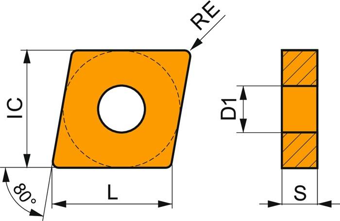 Drehwendeschneidplatte ISO CNMM 190616-HR2:T9415 D. 7,94mm MT-CVD beschichtet