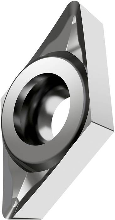 Drehwendeschneidplatte ISO DCGT 11T308F-AL:HF7 Bohrungs-D. 4,4mm Farbe Silber