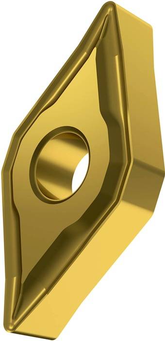 Drehwendeschneidplatte ISO DNMG 150608E-NF:T8315 D.5,16mm PVD beschichtet Gold
