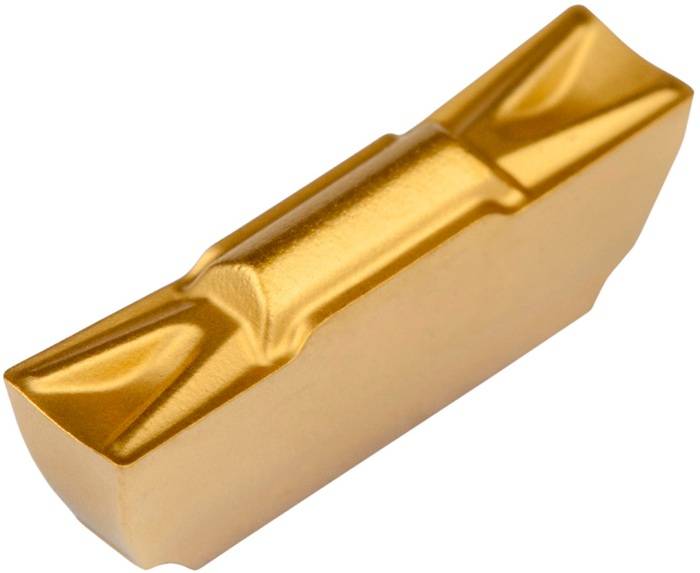 Drehwendeschneidplatte ISO LCMF 031302-F:T8330 Tiefe 3mm PVD beschichtet Gold