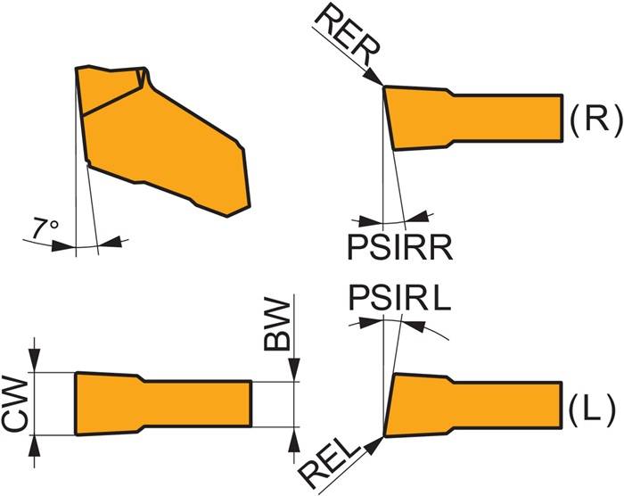 Drehwendeschneidplatte ISO LFMX 6.35-.20SNM2:6640 Breite 6,35mm MT-CVD PRAMET