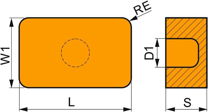 Drehwendeschneidplatte ISO LNMX 501432E:T9335 D.6,35mm MT-CVD beschichtet PRAMET