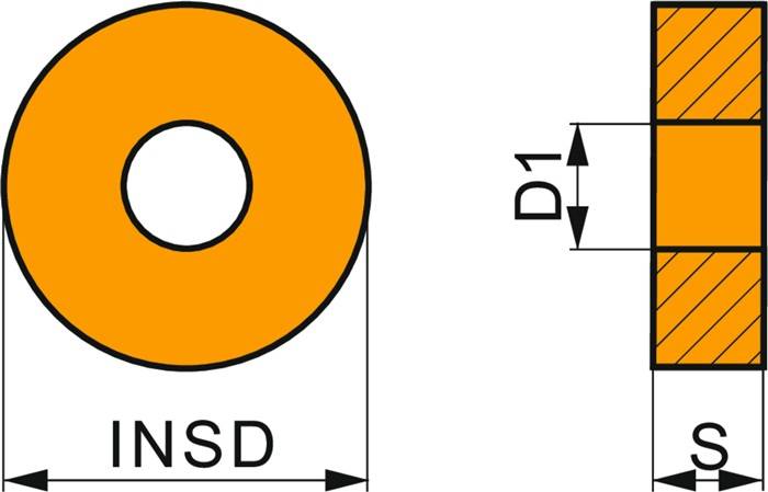 Drehwendeschneidplatte ISO RNMG 120400E-08:T5305 D. 5,16mm MT-CVD beschichtet