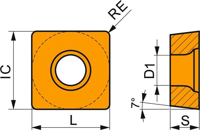 Drehwendeschneidplatte ISO SCMT 120404E-FM:T8415 D.5,5mm PVD beschichtet PRAMET