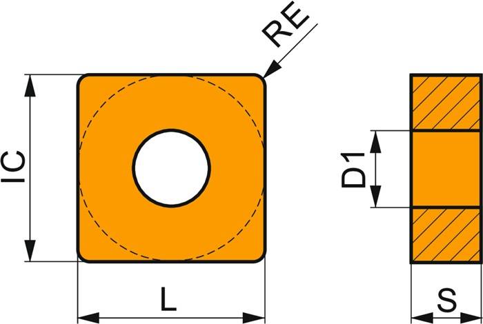 Drehwendeschneidplatte ISO SNMA 250924S:T5305 D.9,12mm MT-CVD beschichtet PRAMET