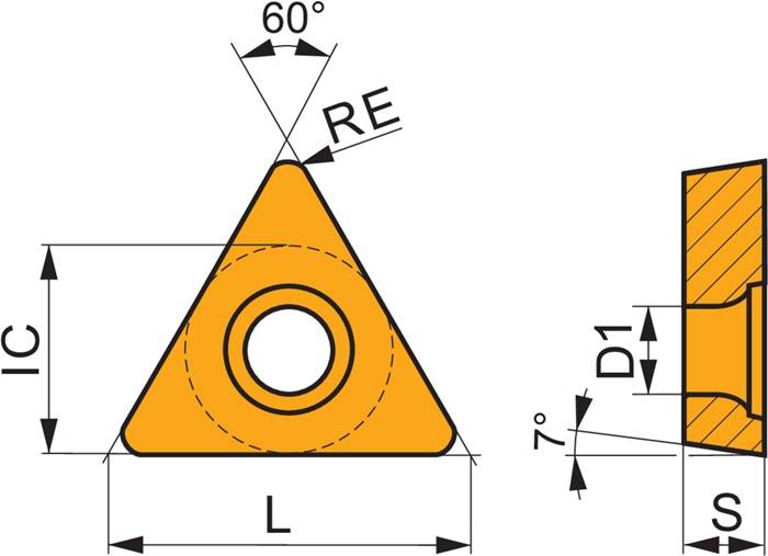 Drehwendeschneidplatte ISO TCMT 16T308E-UR:T8430 D.4,4mm PVD beschichtet PRAMET